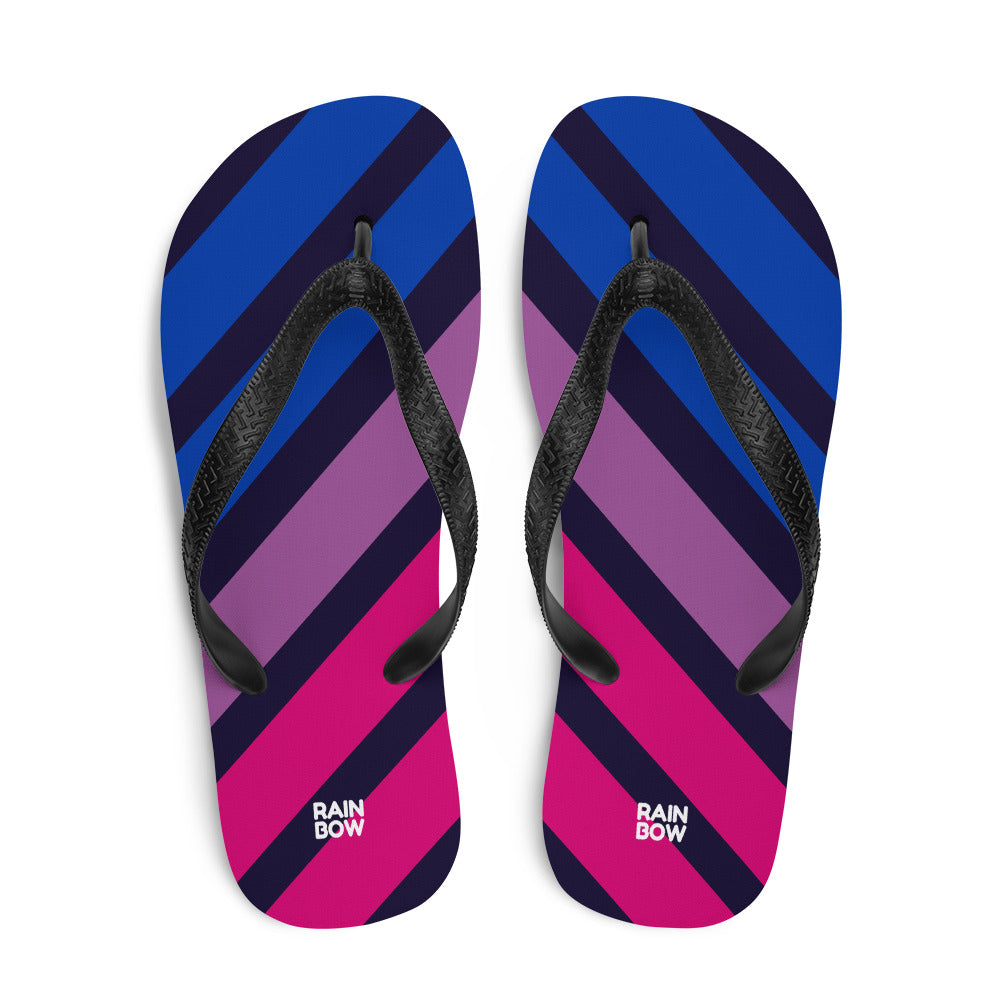 Bisexual Diagonal Stripe Flip-Flops Flip Flops The Rainbow Stores