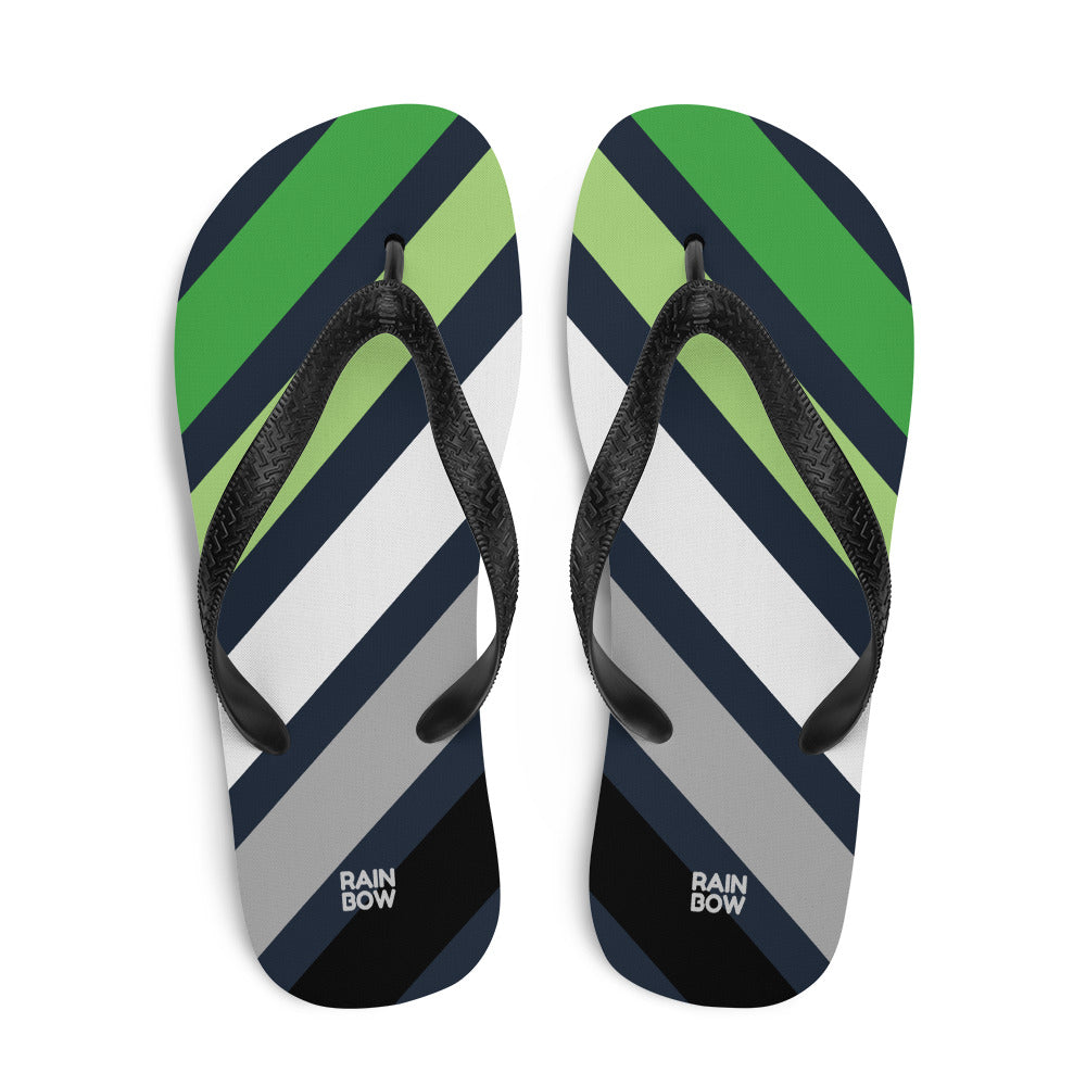 Aromantic Diagonal Stripes Flip-Flops Flip Flops The Rainbow Stores