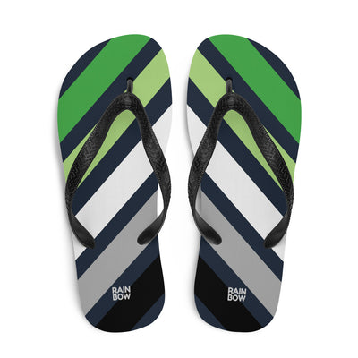 Aromantic Diagonal Stripes Flip-Flops Flip Flops The Rainbow Stores