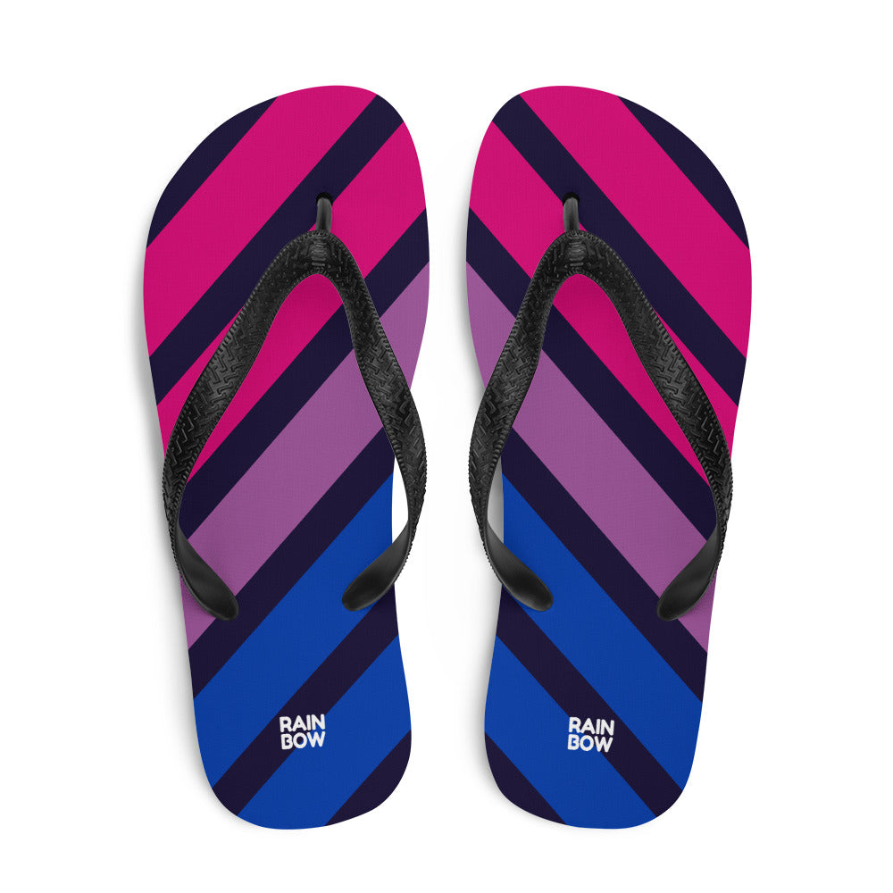 Bisexual Diagonal Stripe Flip-Flops Flip Flops The Rainbow Stores