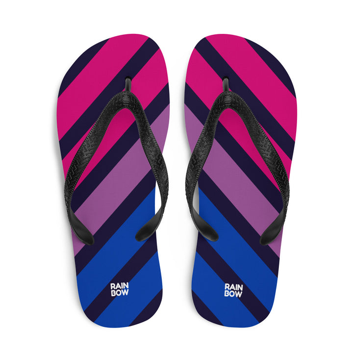 Bisexual Diagonal Stripe Flip-Flops Flip Flops The Rainbow Stores