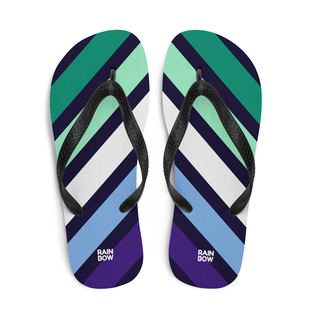 Gay Men's Diagonal Stripes Flip-Flops Flip Flops The Rainbow Stores