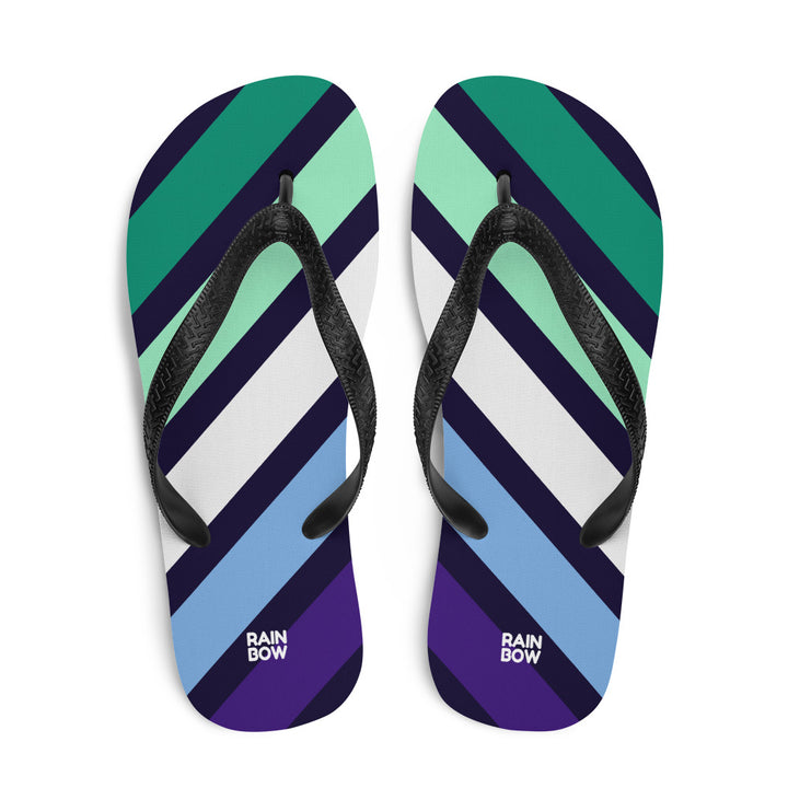 Gay Men's Diagonal Stripes Flip-Flops Flip Flops The Rainbow Stores
