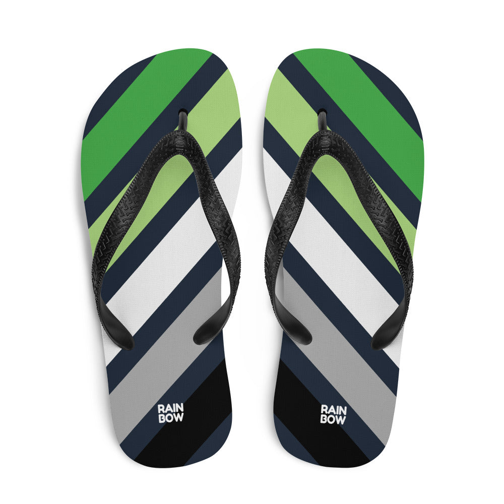 Aromantic Diagonal Stripes Flip-Flops Flip Flops The Rainbow Stores