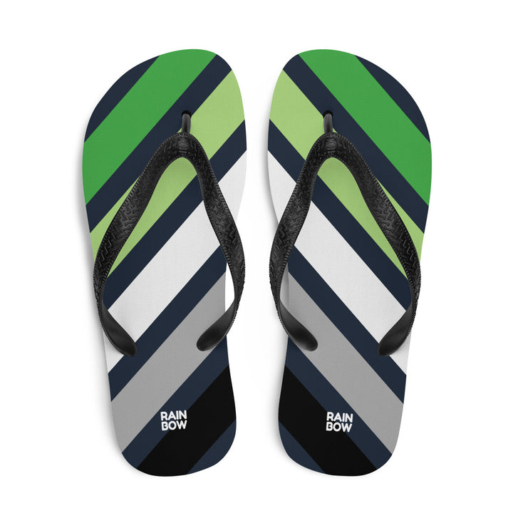 Aromantic Diagonal Stripes Flip-Flops Flip Flops The Rainbow Stores
