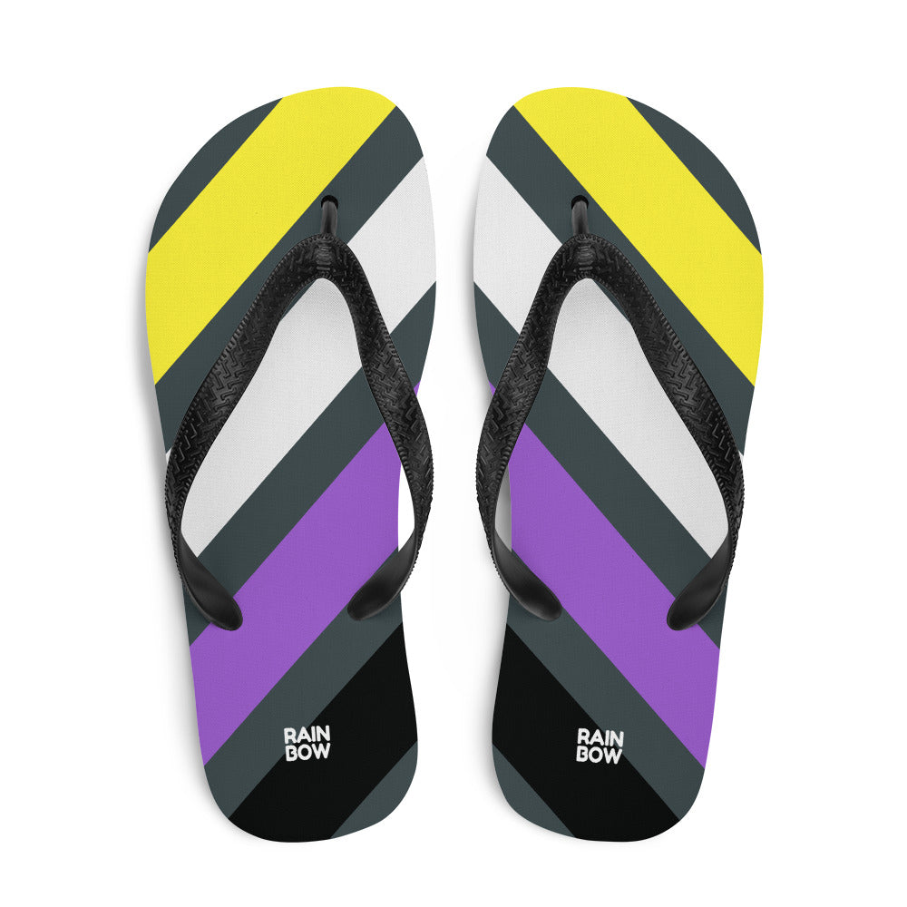 Non-Binary Diagonal Stripes Flip-Flops Flip Flops The Rainbow Stores