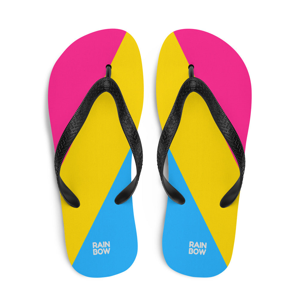 Pansexual Diagonal Pride Flag Flip-Flops Flip Flops The Rainbow Stores