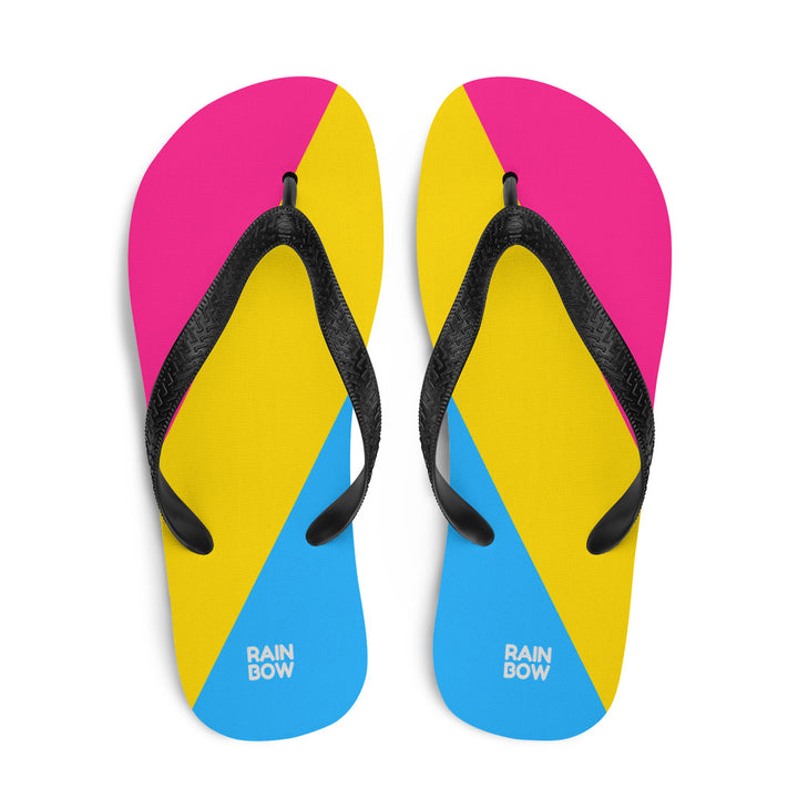 Pansexual Diagonal Pride Flag Flip-Flops Flip Flops The Rainbow Stores