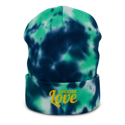 Choose Love Tie-dye beanie Hats The Rainbow Stores