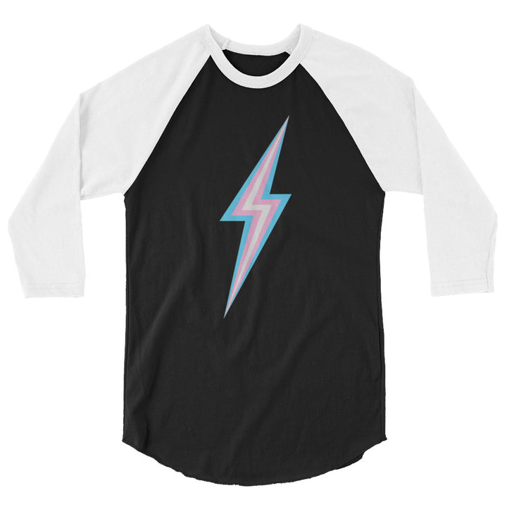Trans Lightning  3/4 Sleeve Raglan Shirt T-shirts Raglan 3/4 The Rainbow Stores