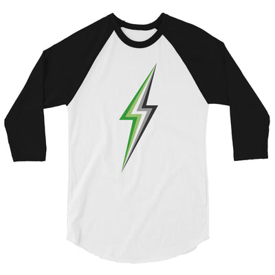 Aromantic Lightning 3/4 Sleeve Raglan Shirt T-shirts The Rainbow Stores