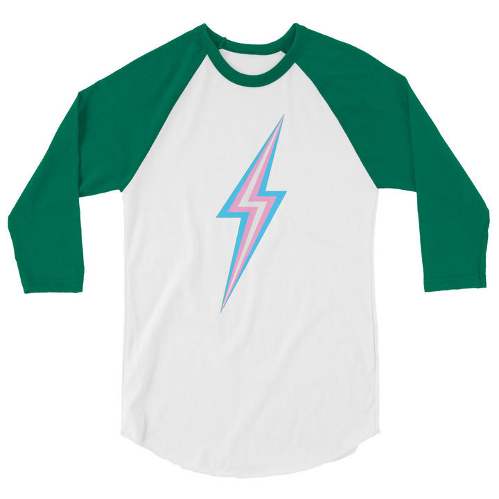 Trans Lightning  3/4 Sleeve Raglan Shirt T-shirts Raglan 3/4 The Rainbow Stores
