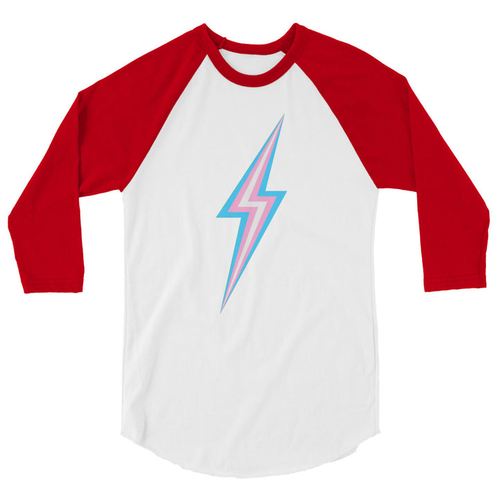 Trans Lightning  3/4 Sleeve Raglan Shirt T-shirts Raglan 3/4 The Rainbow Stores