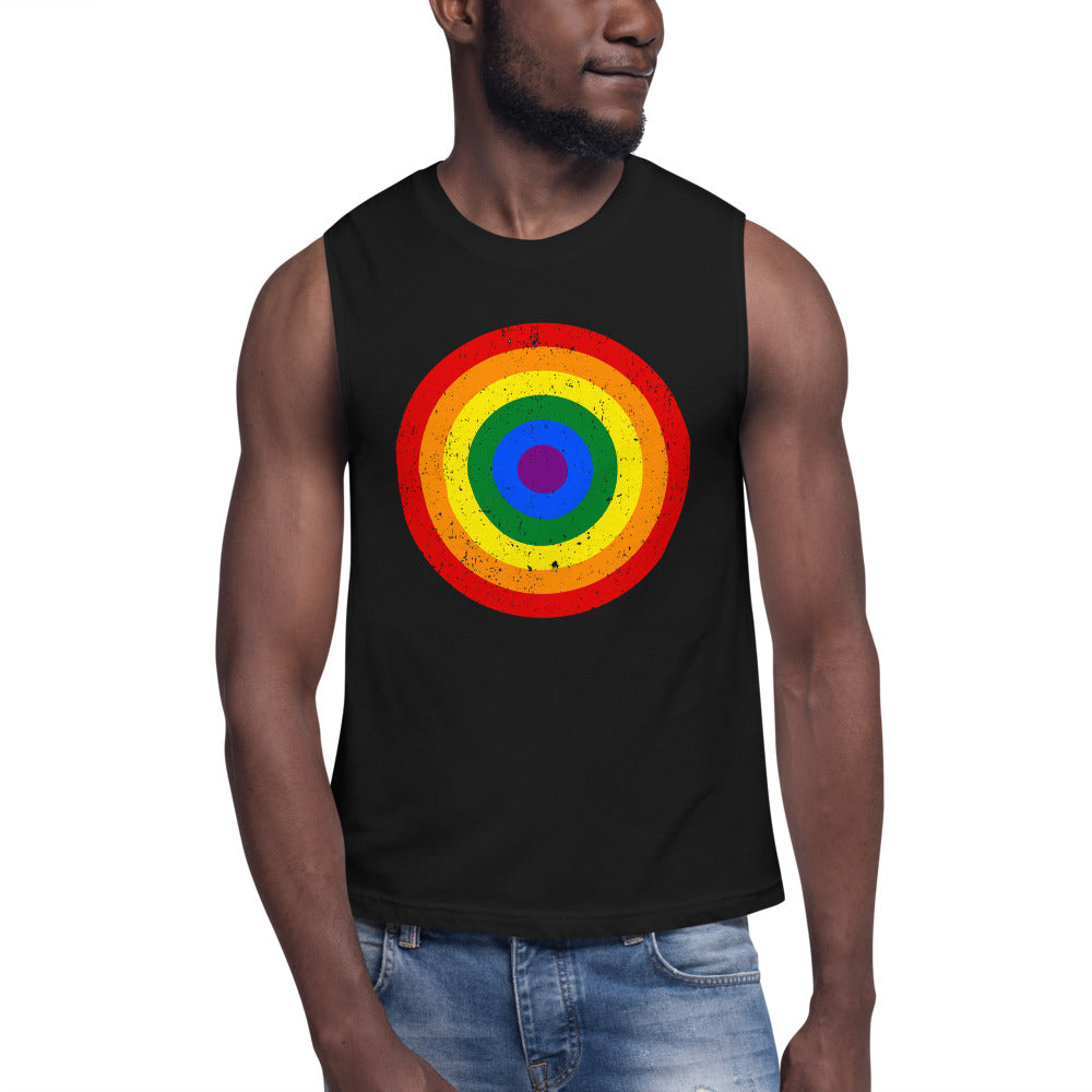 Rainbow Roundel Muscle Shirt Vests and Tank Tops The Rainbow Stores