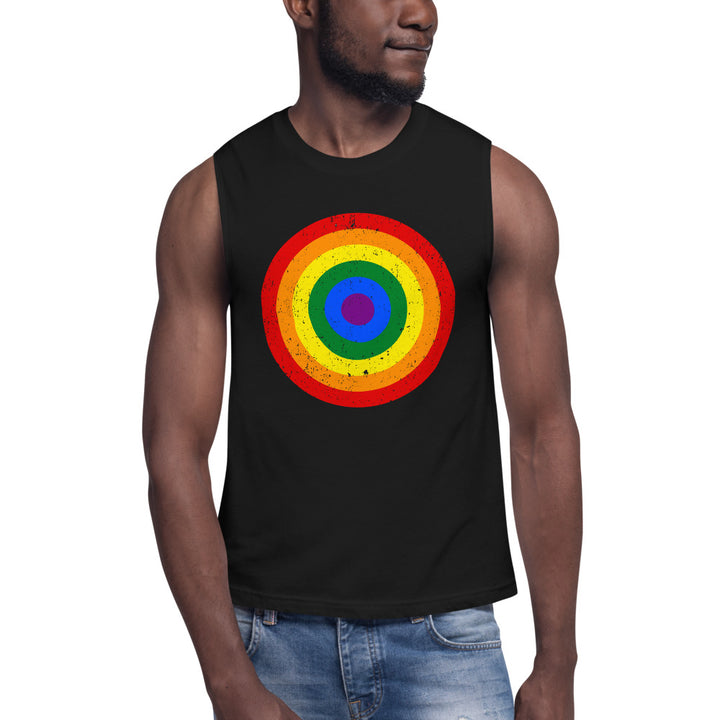 Rainbow Roundel Muscle Shirt Vests and Tank Tops The Rainbow Stores