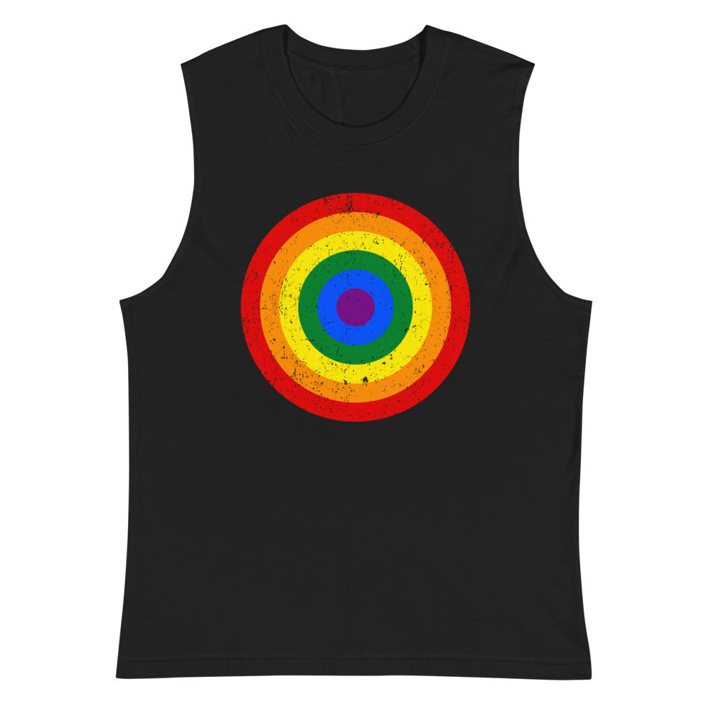 Rainbow Roundel Muscle Shirt Vests and Tank Tops The Rainbow Stores