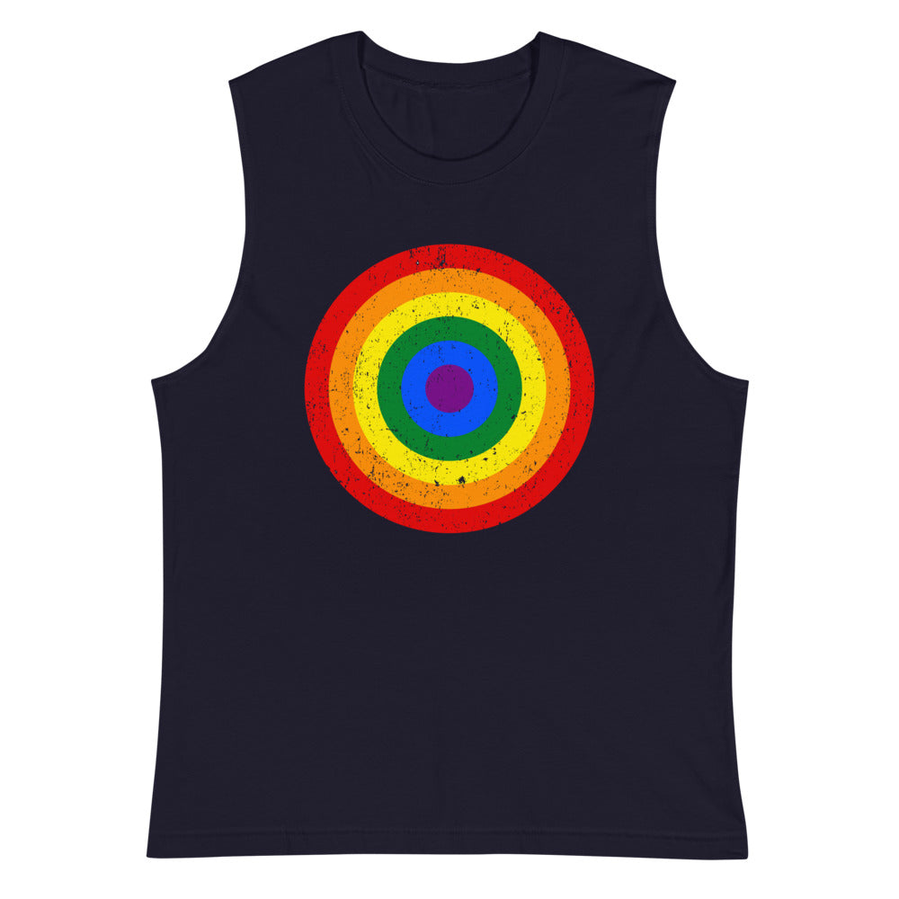 Rainbow Roundel Muscle Shirt Vests and Tank Tops The Rainbow Stores