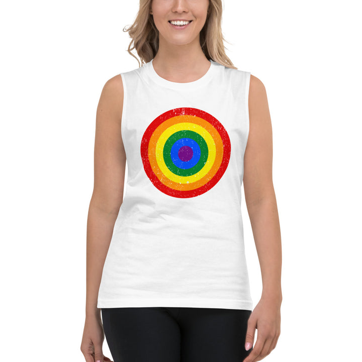 Rainbow Roundel Muscle Shirt Vests and Tank Tops The Rainbow Stores