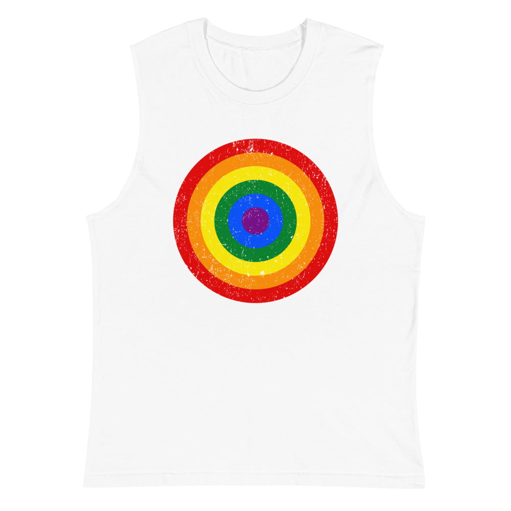 Rainbow Roundel Muscle Shirt Vests and Tank Tops The Rainbow Stores