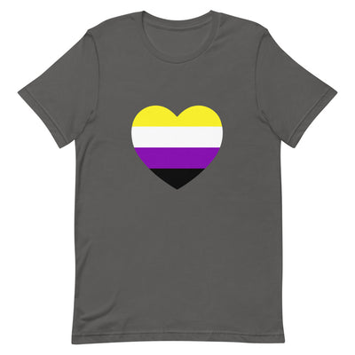 Non-Binary Heart Flag T-Shirt T-shirts The Rainbow Stores