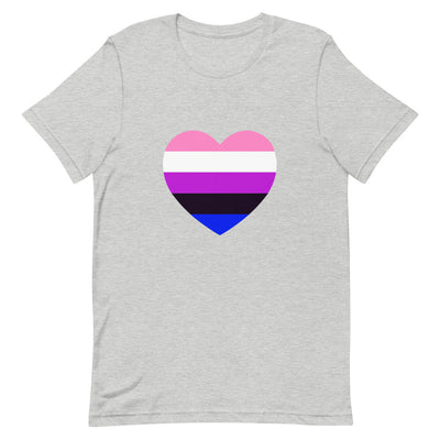 Gender-Fluid Heart Flag T-Shirt T-shirts The Rainbow Stores