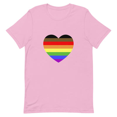 POC Inclusive Rainbow Pride Flag Heart T-Shirt T-shirts The Rainbow Stores