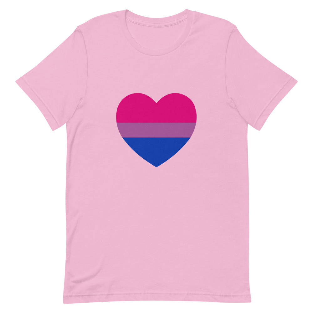 Bisexual Heart Flag T-Shirt T-shirts The Rainbow Stores