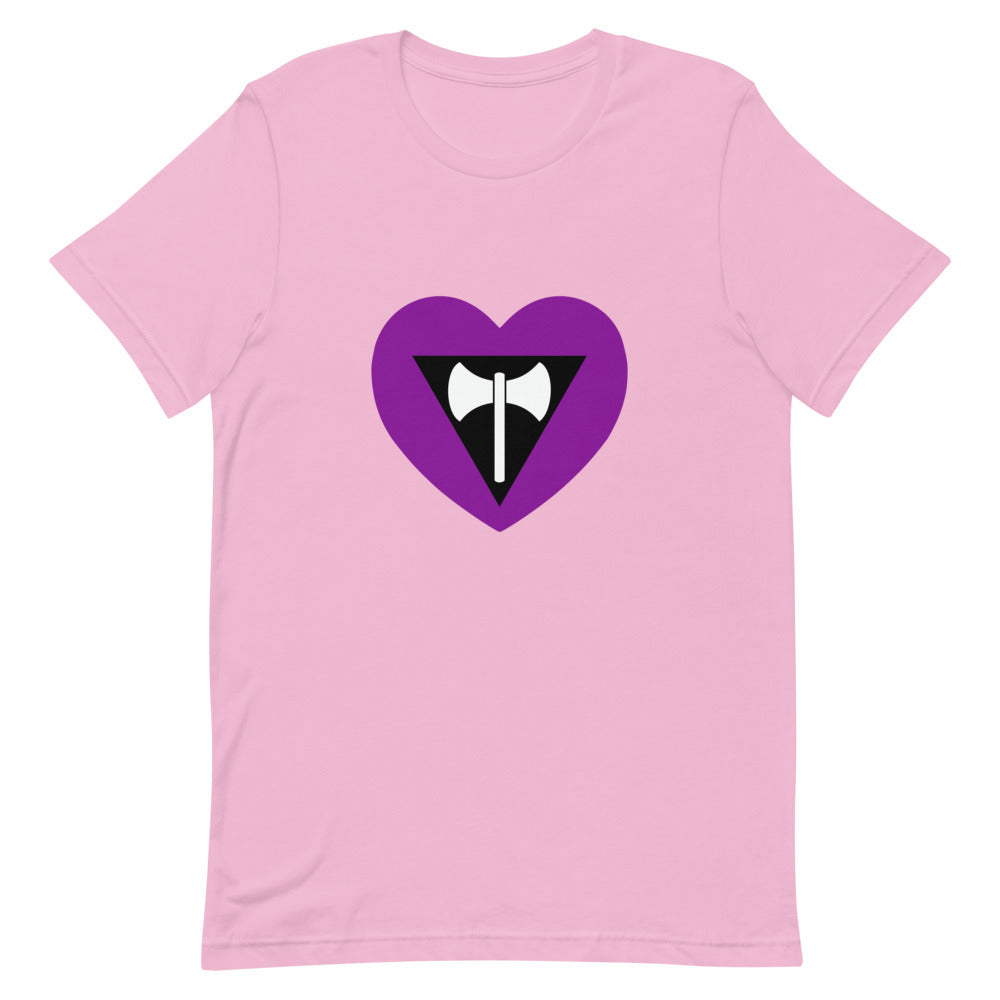 Labrys Lesbian Flag Heart T-Shirt T-shirts The Rainbow Stores