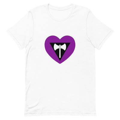 Labrys Lesbian Flag Heart T-Shirt T-shirts The Rainbow Stores