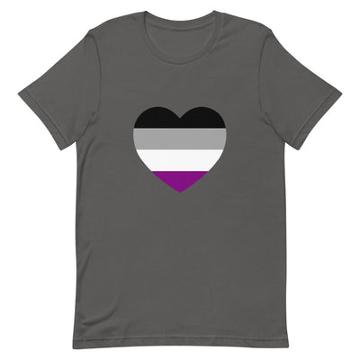 Asexual Pride Flag Heart T-Shirt T-shirts The Rainbow Stores