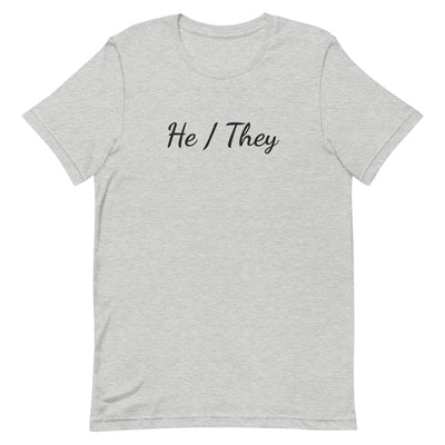 He / They Pronouns T-Shirt T-shirts The Rainbow Stores