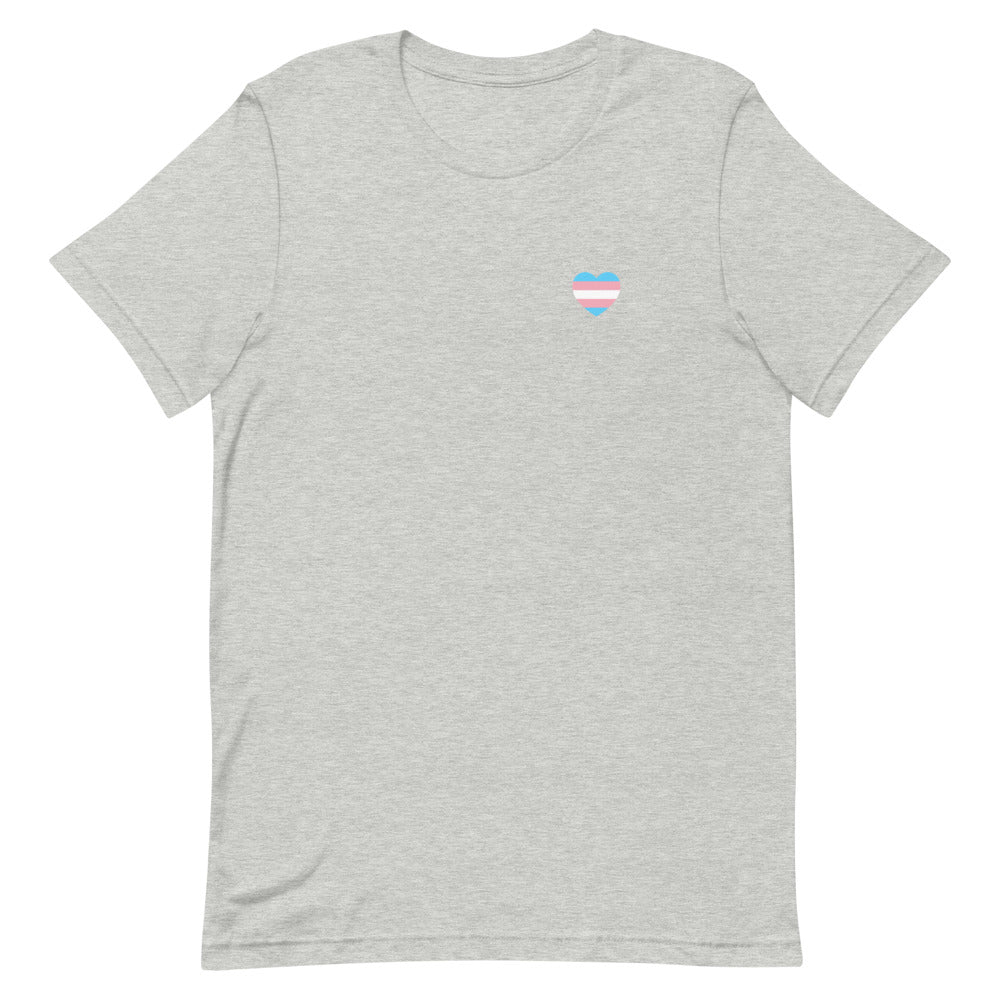 Trans Small Heart Flag T-Shirt T-shirts The Rainbow Stores