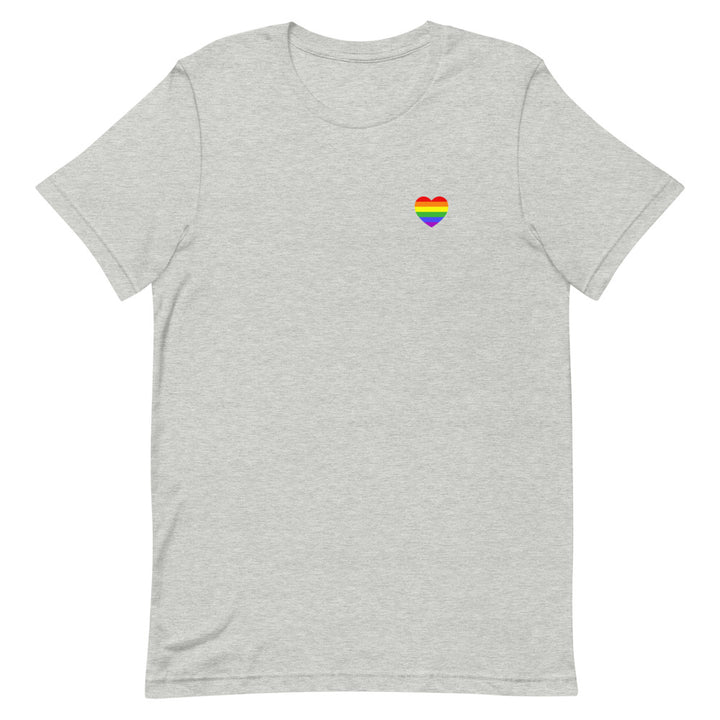 Rainbow Pride Flag Small Heart T-Shirt T-shirts The Rainbow Stores