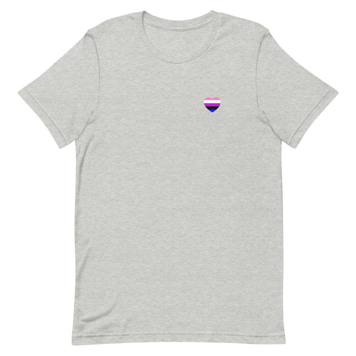 Gender-Fluid Small Heart Flag T-Shirt T-shirts The Rainbow Stores