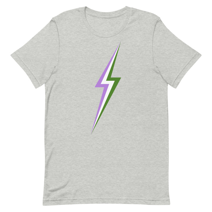 Genderqueer Lightning T-Shirt T-shirts The Rainbow Stores