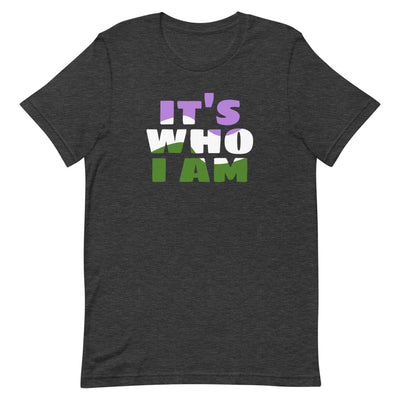 It's Who I Am (Genderqueer Flag) T-Shirt T-shirts The Rainbow Stores