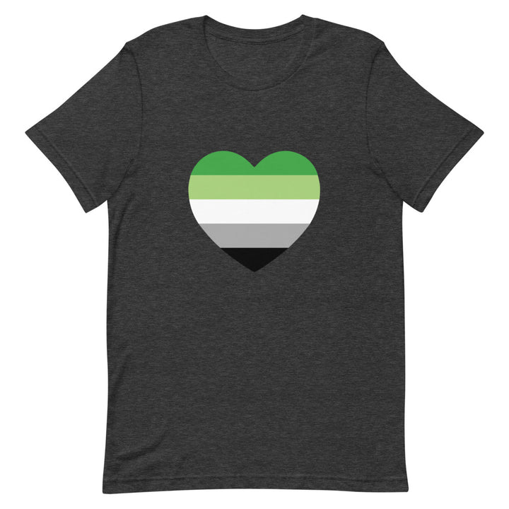 Aromantic Pride Heart T-Shirt T-shirts The Rainbow Stores