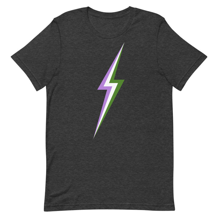 Genderqueer Lightning T-Shirt T-shirts The Rainbow Stores