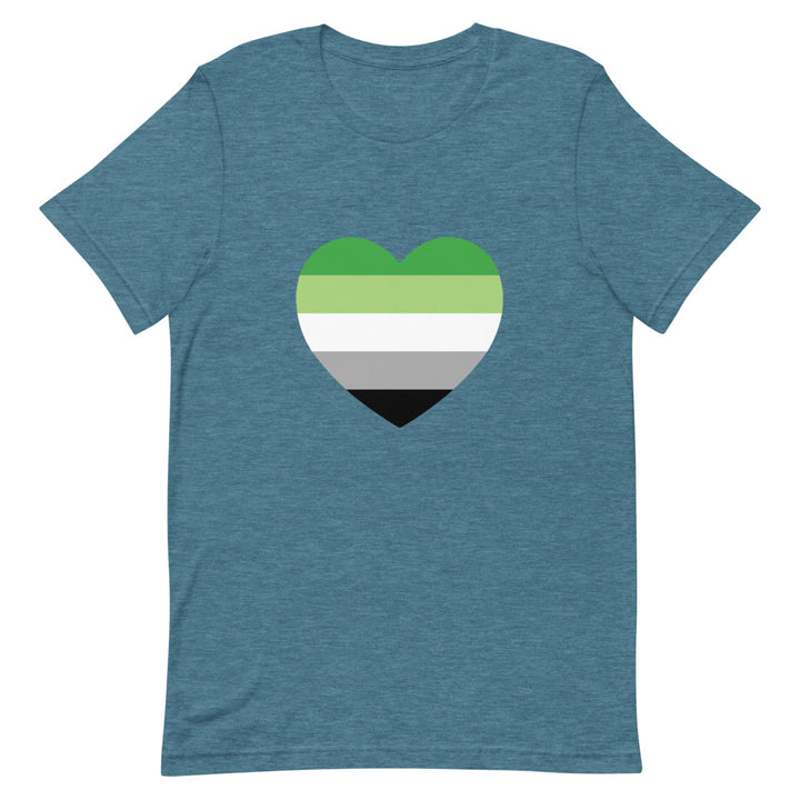 Aromantic Pride Heart T-Shirt T-shirts The Rainbow Stores