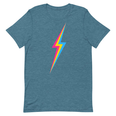 Pansexual Lightning T-Shirt T-shirts The Rainbow Stores