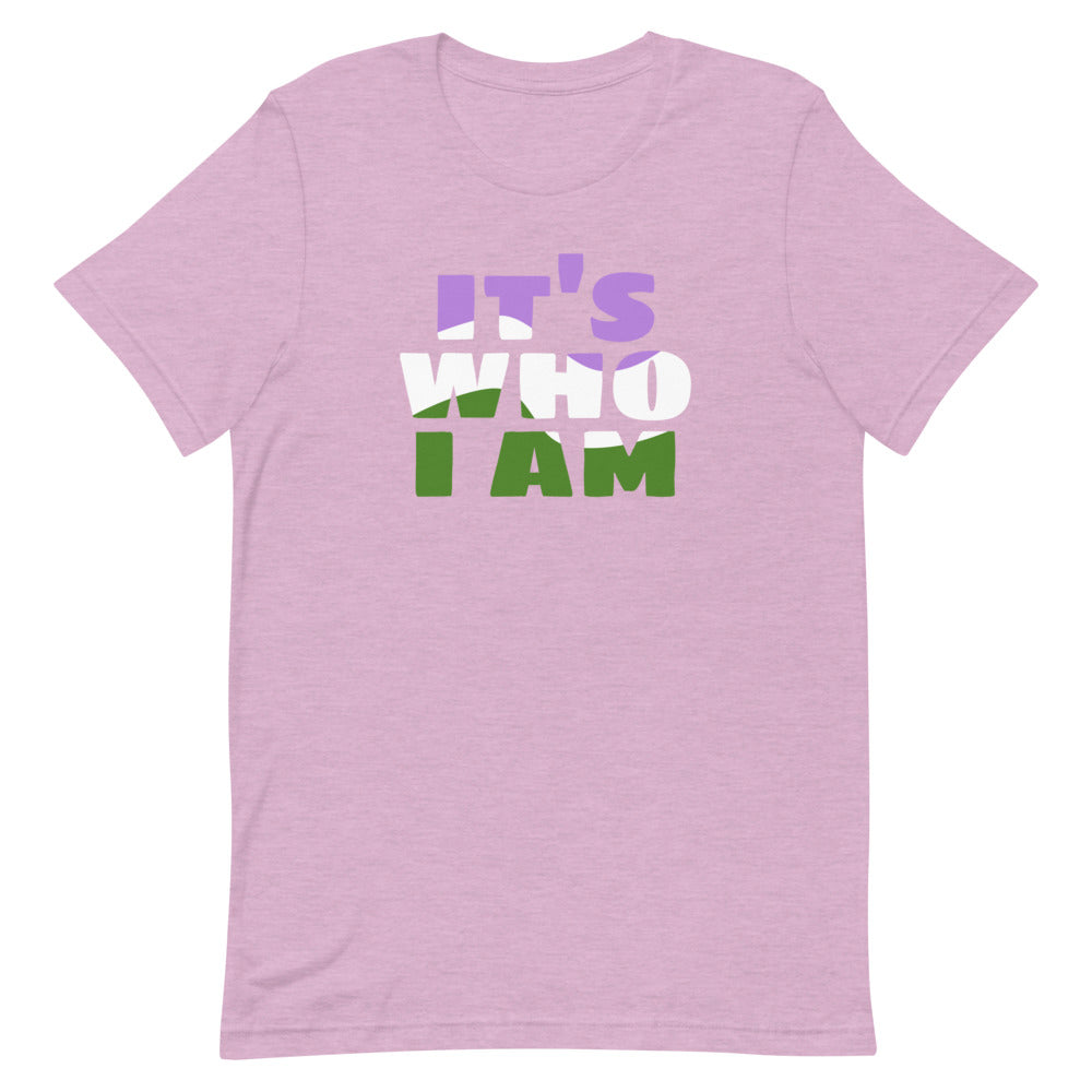 It's Who I Am (Genderqueer Flag) T-Shirt T-shirts The Rainbow Stores