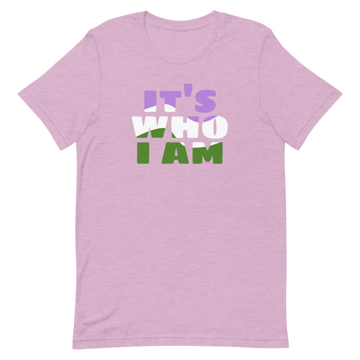 It's Who I Am (Genderqueer Flag) T-Shirt T-shirts The Rainbow Stores