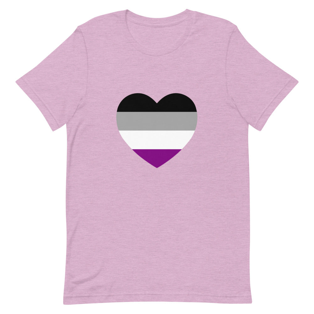 Asexual Pride Flag Heart T-Shirt T-shirts The Rainbow Stores