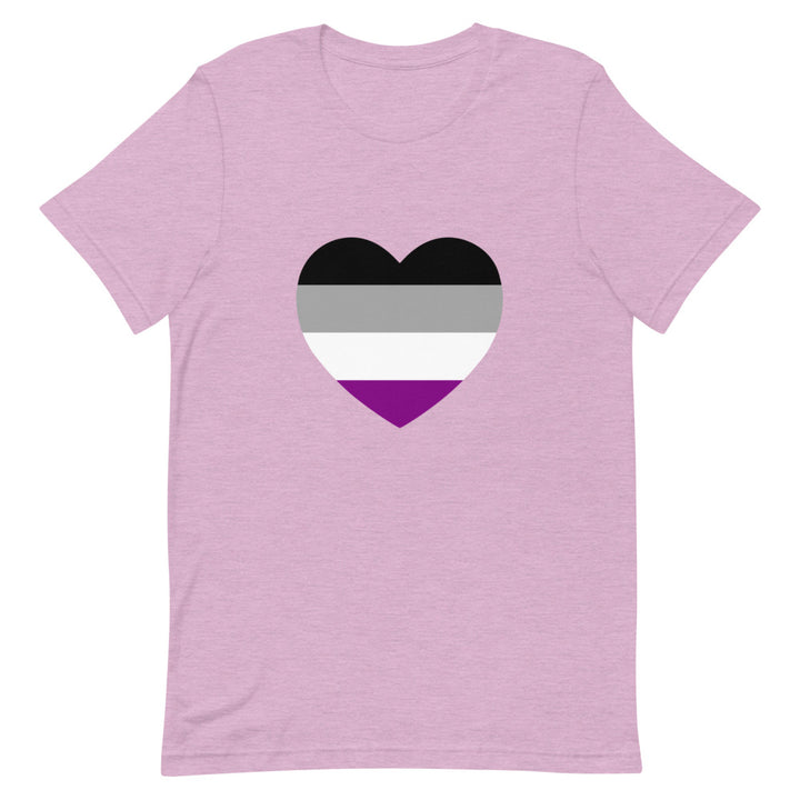 Asexual Pride Flag Heart T-Shirt T-shirts The Rainbow Stores