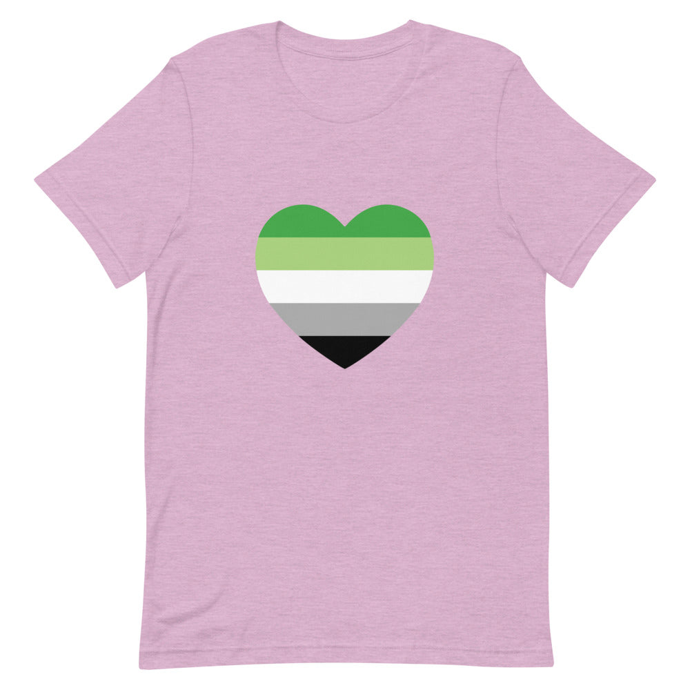 Aromantic Pride Heart T-Shirt T-shirts The Rainbow Stores