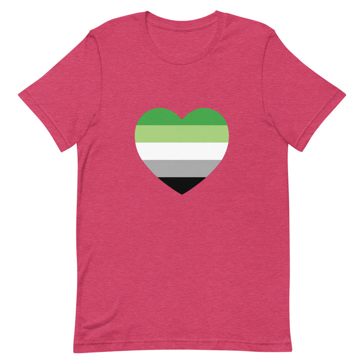 Aromantic Pride Heart T-Shirt T-shirts The Rainbow Stores