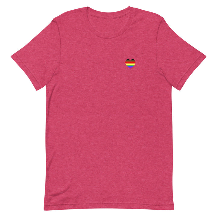 POC Inclusive Rainbow Pride Flag Small Heart T-Shirt T-shirts The Rainbow Stores