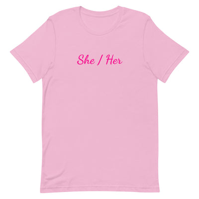 She / Her Pronouns T-Shirt T-shirts The Rainbow Stores