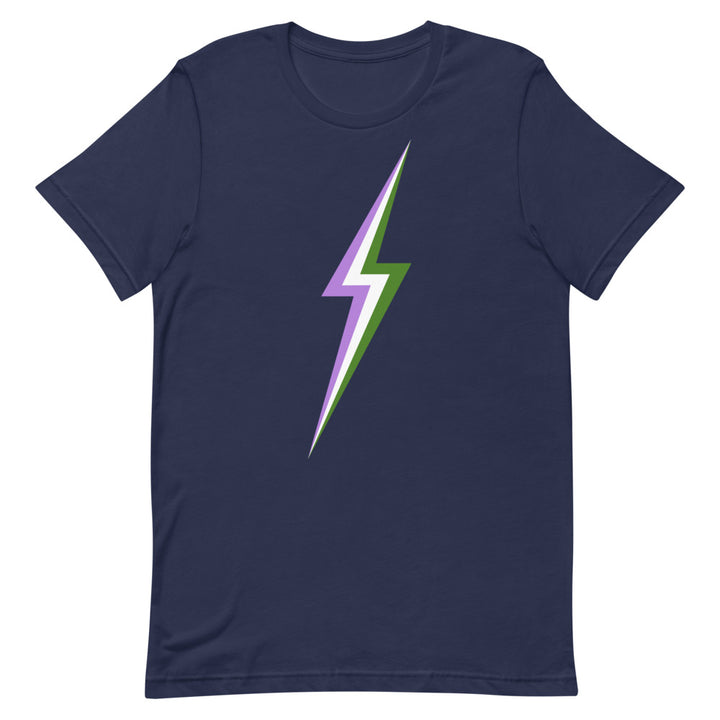 Genderqueer Lightning T-Shirt T-shirts The Rainbow Stores