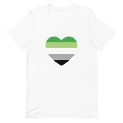 Aromantic Pride Heart T-Shirt T-shirts The Rainbow Stores